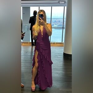 Celenia Maxi Dress in Purple - XS